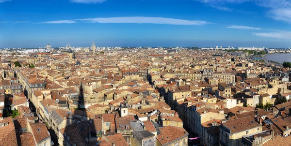 Burdeos panorama de la ciudad desde la torre de St Michel — Foto de Stock