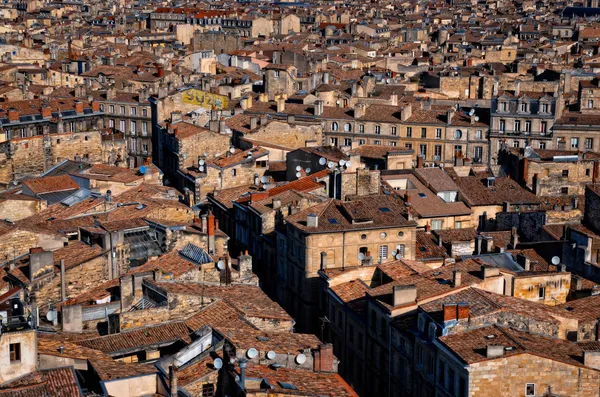 Bordeaux straten dak bovenaanzicht — Stockfoto