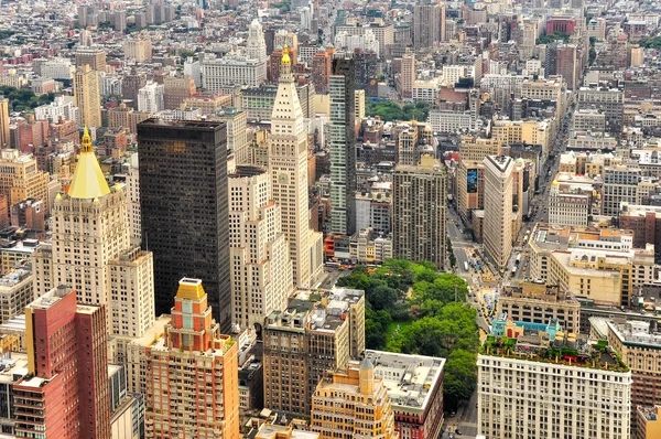 New York Manhattan rues vue d'oiseau — Photo