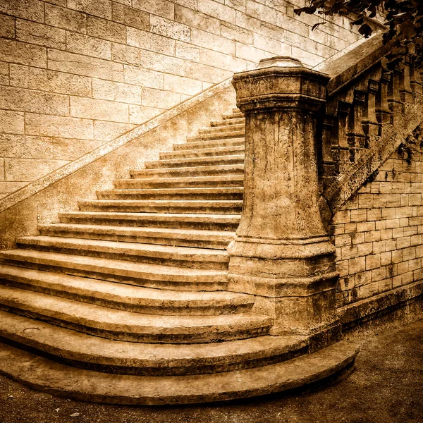 Vintage brick staircase — Stock Photo, Image