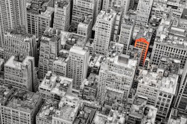 New York sokakları kuşbakışı görünümü