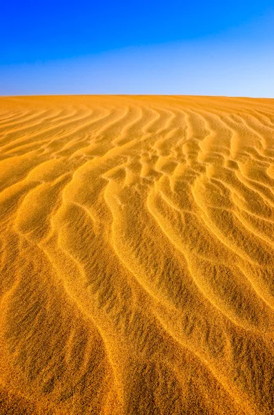 Detalhe da duna de areia do deserto estruturada — Fotografia de Stock