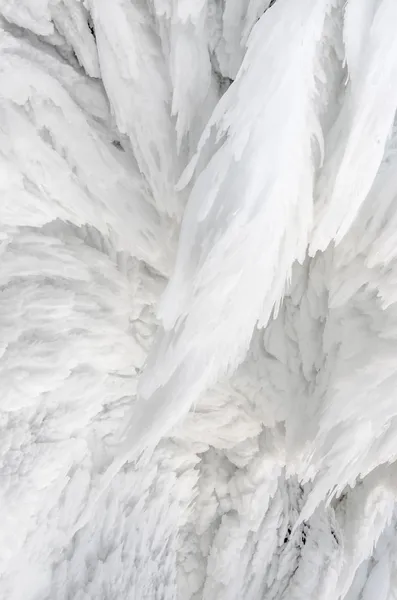 Donmuş kar ve buzlanma detay yakın çekim — Stok fotoğraf