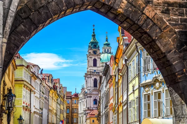 View of old town in Prague taken from Charles bridge — Stock Photo, Image