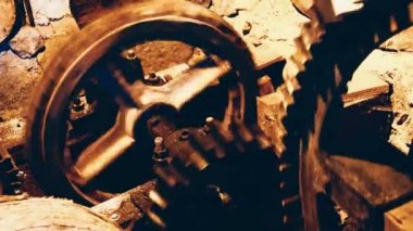 eski vintage Dişli tekerlekleri döner