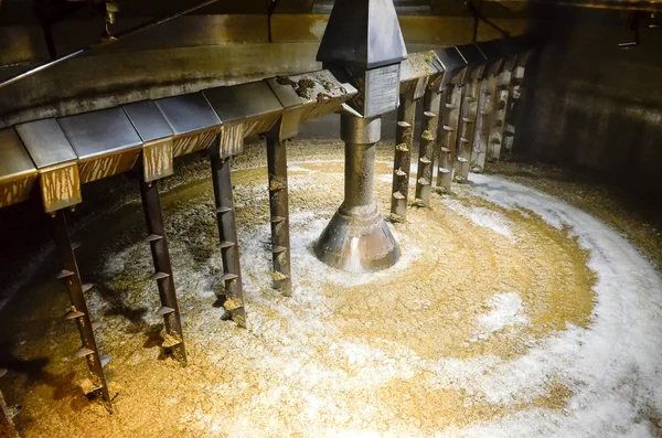 Detail of inside mash tun while making whisky — Stock Photo, Image