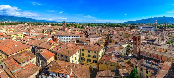 Panoramautsikt över Visa vackra italienska staden luca — Stockfoto