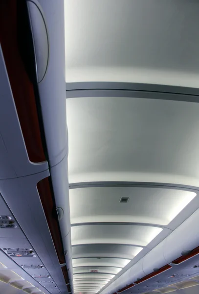 The plane corridor ceiling inside — Stock Photo, Image