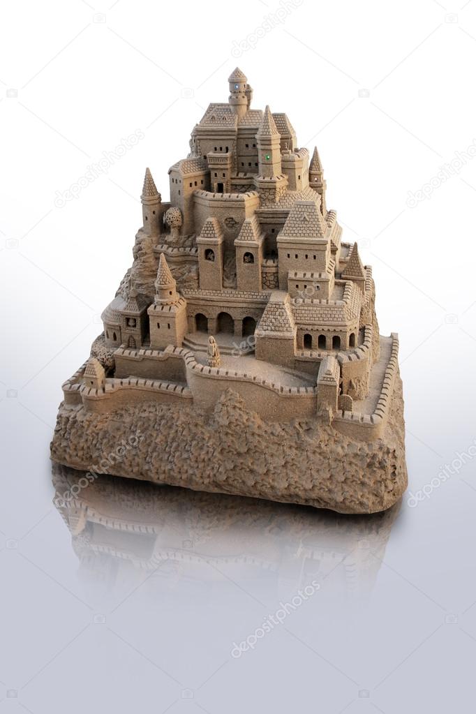 large isolated sandcastle