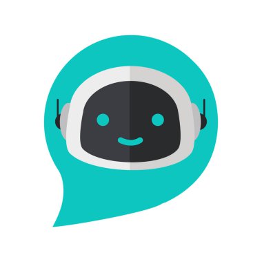 Robot sohbet robotu servis konsepti imzası