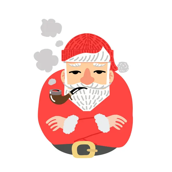 Santa Claus Dibujos Animados Abrazando Vector — Vector de stock