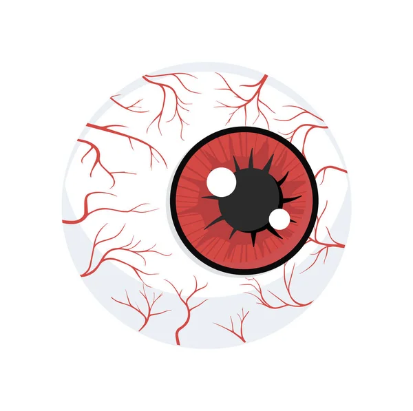 Big Red Blood Eye Ball Icon — Stockvektor