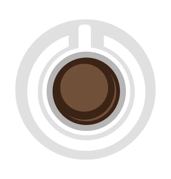Ansicht Von Oben Kaffeetasse Mit Strom Auf Symbol — Stockvektor