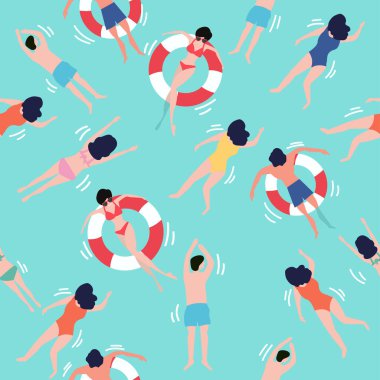 İnsanlar yaz boyunca kusursuz bir şekilde yüzüyor.