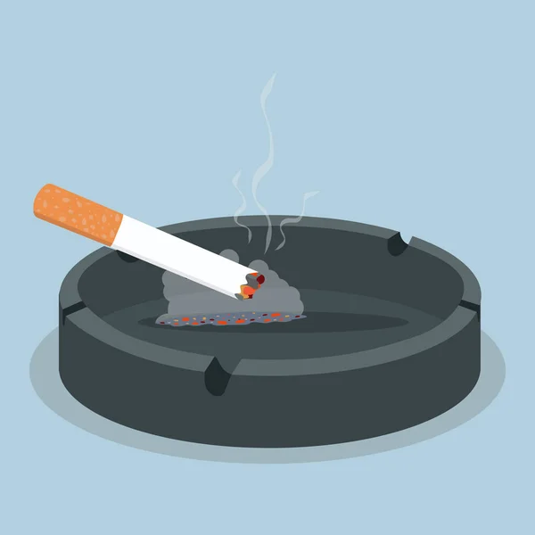 Τσιγάρο Τασάκι Κάψιμο — Διανυσματικό Αρχείο