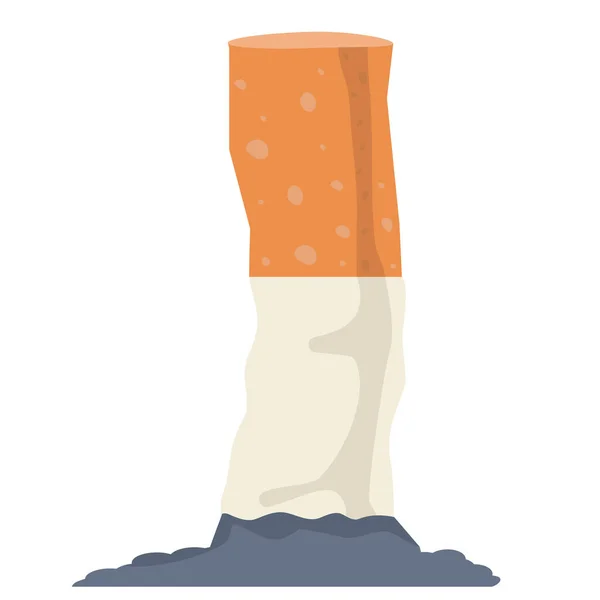 Cigarette Butt Flat Icon Vector — 스톡 벡터
