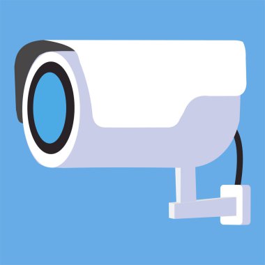 Güvenlik kamerası düz konsept