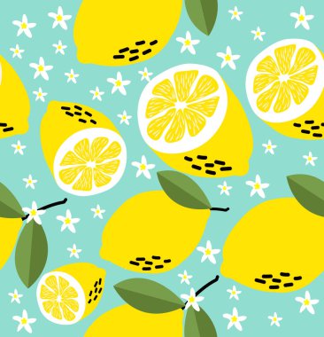 Taze limonlar Kusursuz desen arkaplanı