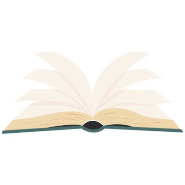 açık yeşil kitap düz tasarım öğrenin