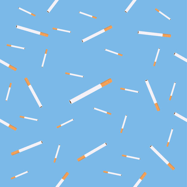 Cigarettes sign seamless pattern background