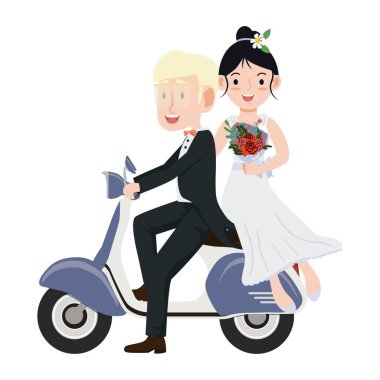 Scooter düğününde bir kızla takılan adam.
