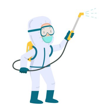 Biosafety suit to work disinfection 