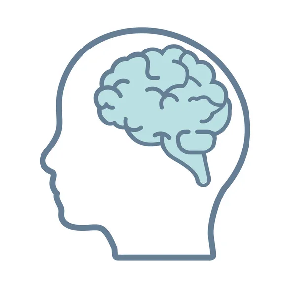 Brain Human Head Think Vector — Image vectorielle