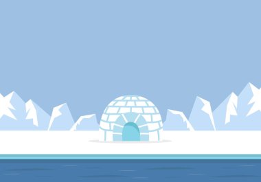 North pole Arctic landscape view