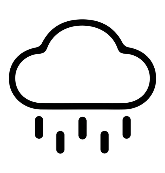 Rainy Cloud Sign Symbol Icon — Vector de stock