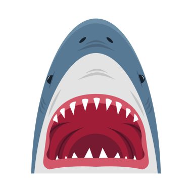 Shark  open mouth cartoon vector