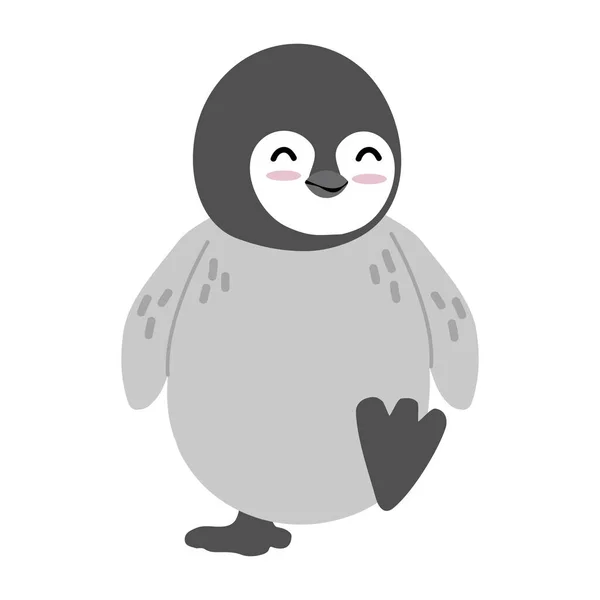 Happy Cartoon Penguin Character Vector — 图库矢量图片