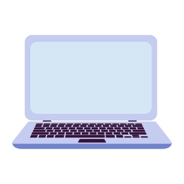 Computer laptop with blank empty screen for copy space