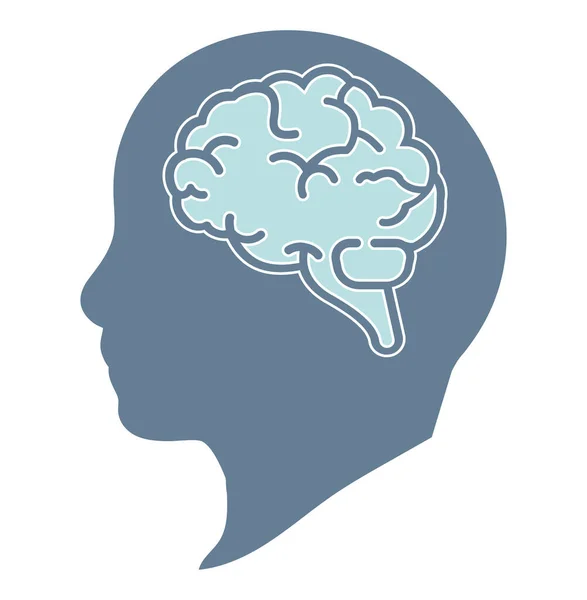 Brain Human Head Think Icon — Image vectorielle