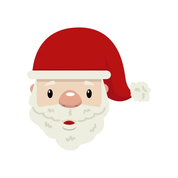 Head Santa Claus Cartoon Vector — Vetor de Stock