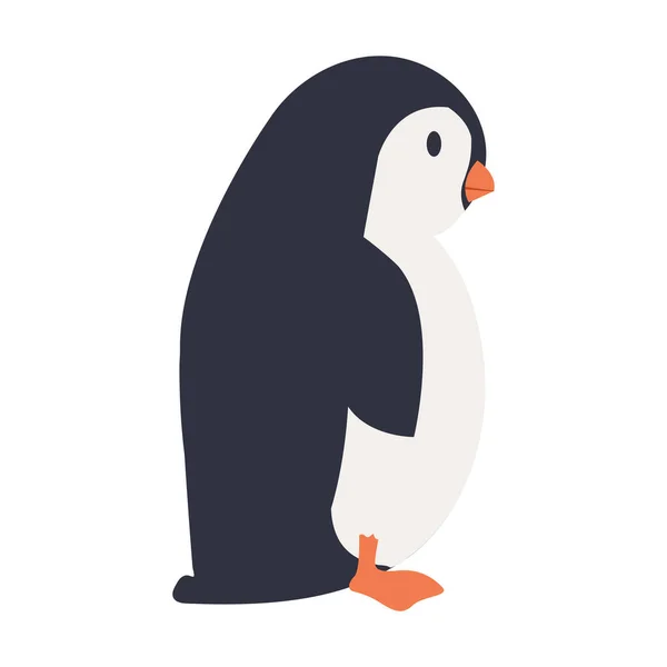 Penguin Bird Fat Cartoon Vector — ストックベクタ