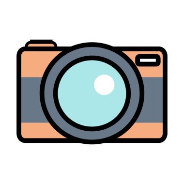 Kamera turuncu simgesi Düz İşaret