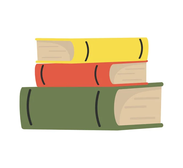 书籍堆栈平面设计 — 图库矢量图片