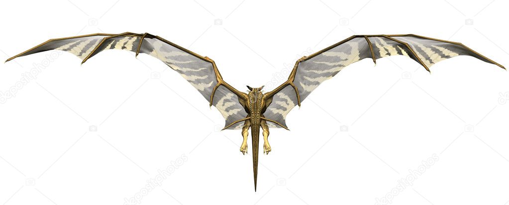 Flying Fantasy Dragon - Computer Artwork