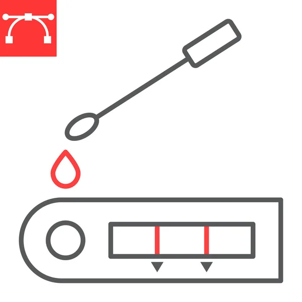 Піктограма швидкої тестової лінії Covid-19 — стоковий вектор