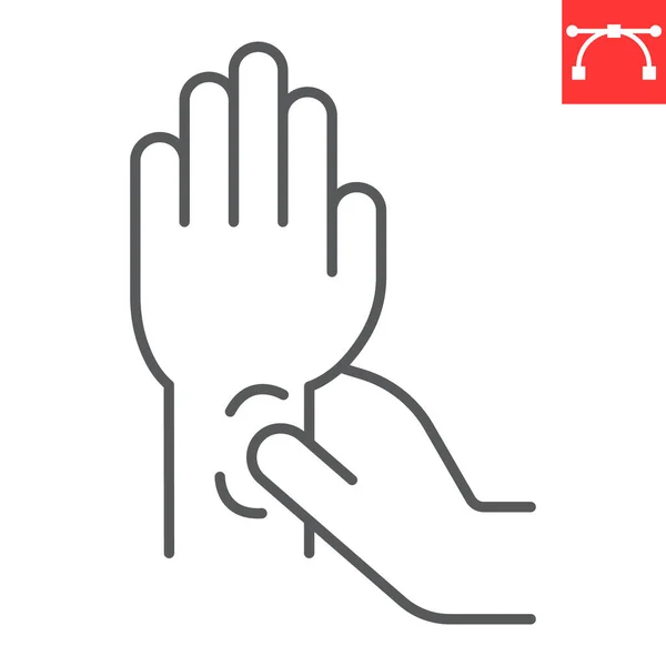 Піктограма лінії масажу руки — стоковий вектор