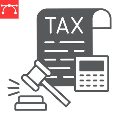 Tax law glyph icon vector