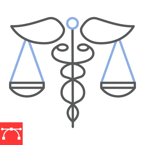 Icono de línea de ley salud — Vector de stock