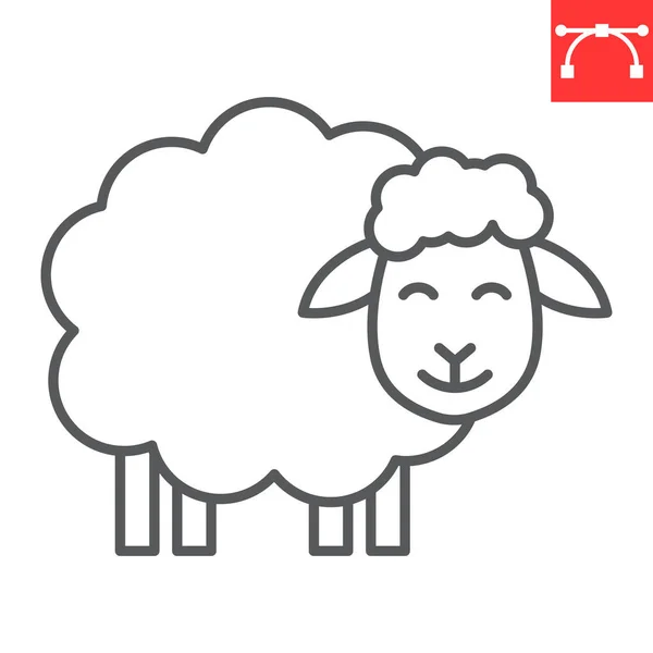 Sheep line icon — Stock Vector