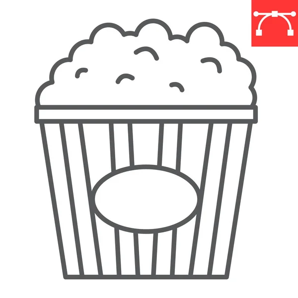 Icona della linea di popcorn — Vettoriale Stock