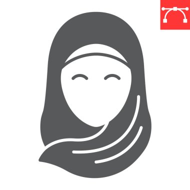 Başörtüsü simgesi takan kadın