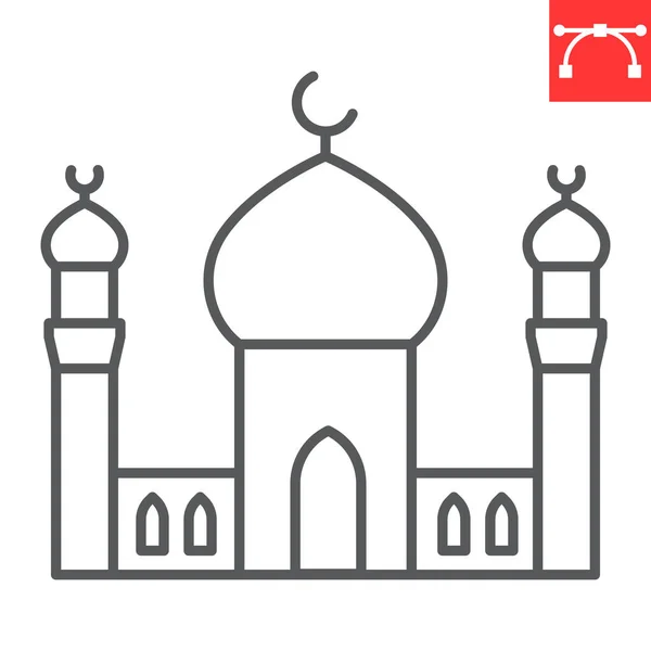 Mosque line icon — Stock Vector