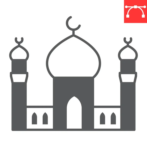 Ikona meczetu glif — Wektor stockowy