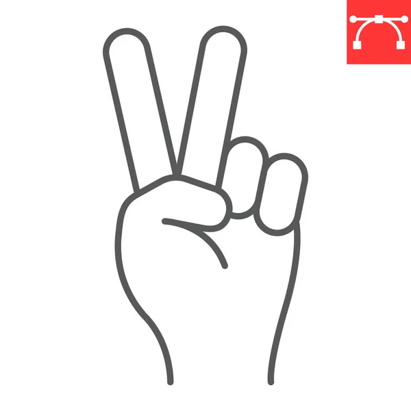 Ref-hand sign line — стоковый вектор