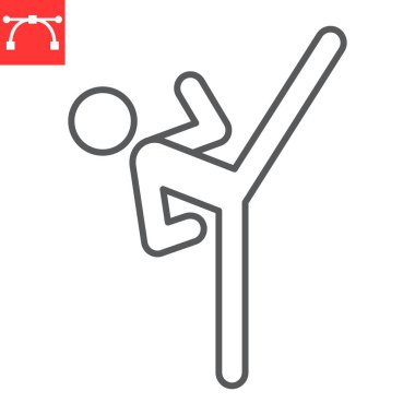 Tekvando spor çizgisi simgesi