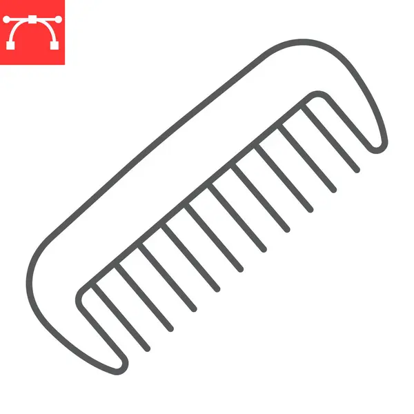 Haarbürstenlinien Symbol Friseur Und Pflege Kamm Vektor Symbol Vektorgrafiken Editierbare — Stockvektor